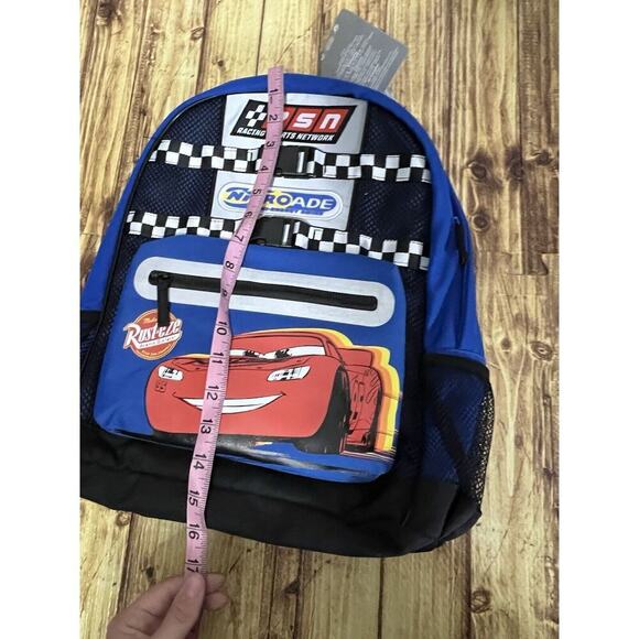 NWT Lightning McQueen Kids Backpack Blue RSN Nitroade - Picture 9 of 10